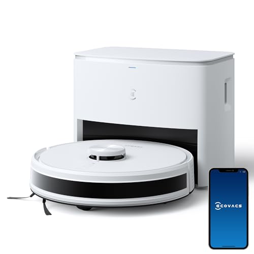 ECOVACS(エコバックス) DEEBOT Y1 PLUS ロボット掃除機 5000Pa強力吸引 自動ゴミ収集 水拭き 両用 お掃除ロボット 掃除機 モップがけ 静音 最大150日分のゴミ捨て不要