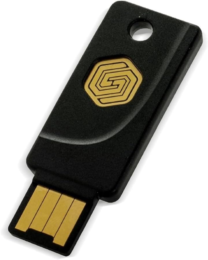 Idem Key アイデムキー Type A 2重認証用 セキュリティーキー パスワードレス認証 フィッシング対策 ハッキング対策 防止 (ブラック, Idem Key Type A)