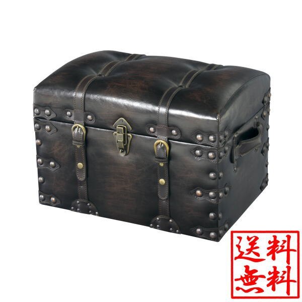 レトロトランク風 収納BOX 2個セット IW-876代引不可同梱不可
