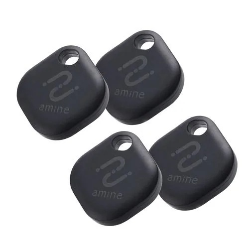 ロジテック LGT-BETG1BKA4 スマートタグ 紛失防止 タグ 4個入り 電池交換タイプ 防水・防塵 IP65 「探す」アプリ対応 ブラック