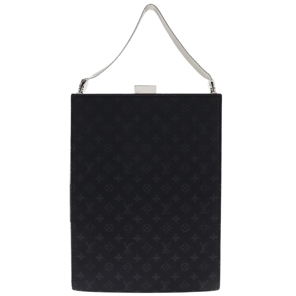 アンジェGM パーティーバッグ M92100 ハンドバッグ モノグラムサテン ノワール 黒 SP0070 レディース 中古品