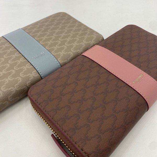女性チェック柄長財布 ECEFRP883884BLPI HFPS2A GN_GN
