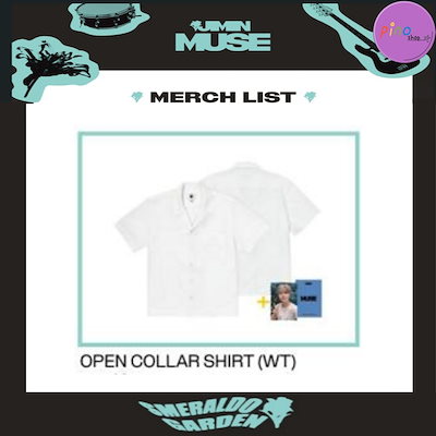 BTS JIMIN】［MUSE]Open Collar Shirt Msize - メルカリ