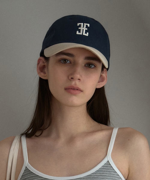 【FOLNUA】 COLORATION CLASSIC LOGO BALL CAP [NAVY BEIGE] キャップ 正規品