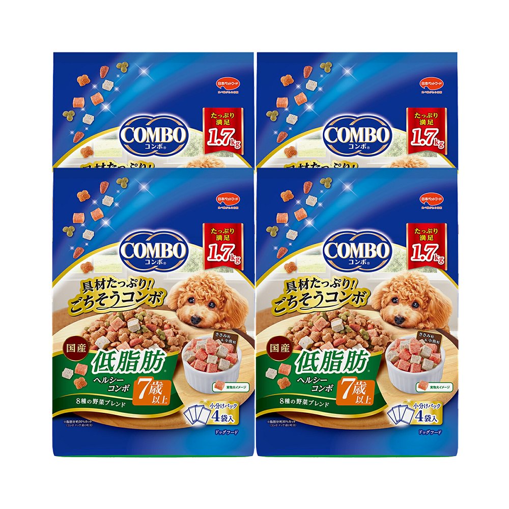 ドッグフード　コンボ　ドッグ　低脂肪　７歳以上　１．７ｋｇ（４２５ｇX４袋）X４個　ＣＲＣ45―05―35―35―00 6,073円