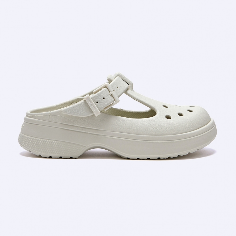 CROCS クラシック メリージェーン クロッグ クリーム レディース 210581-0HZ