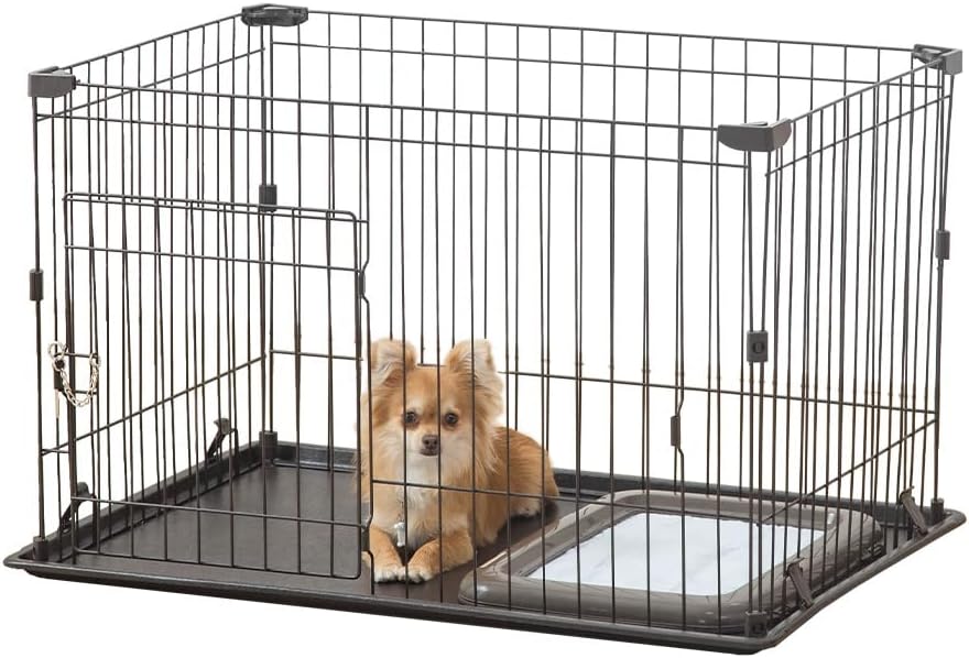 アイリスオーヤマ システムサークルトレー付き P-STN-550 ブラウン 小型犬用 90×60×55.2cm