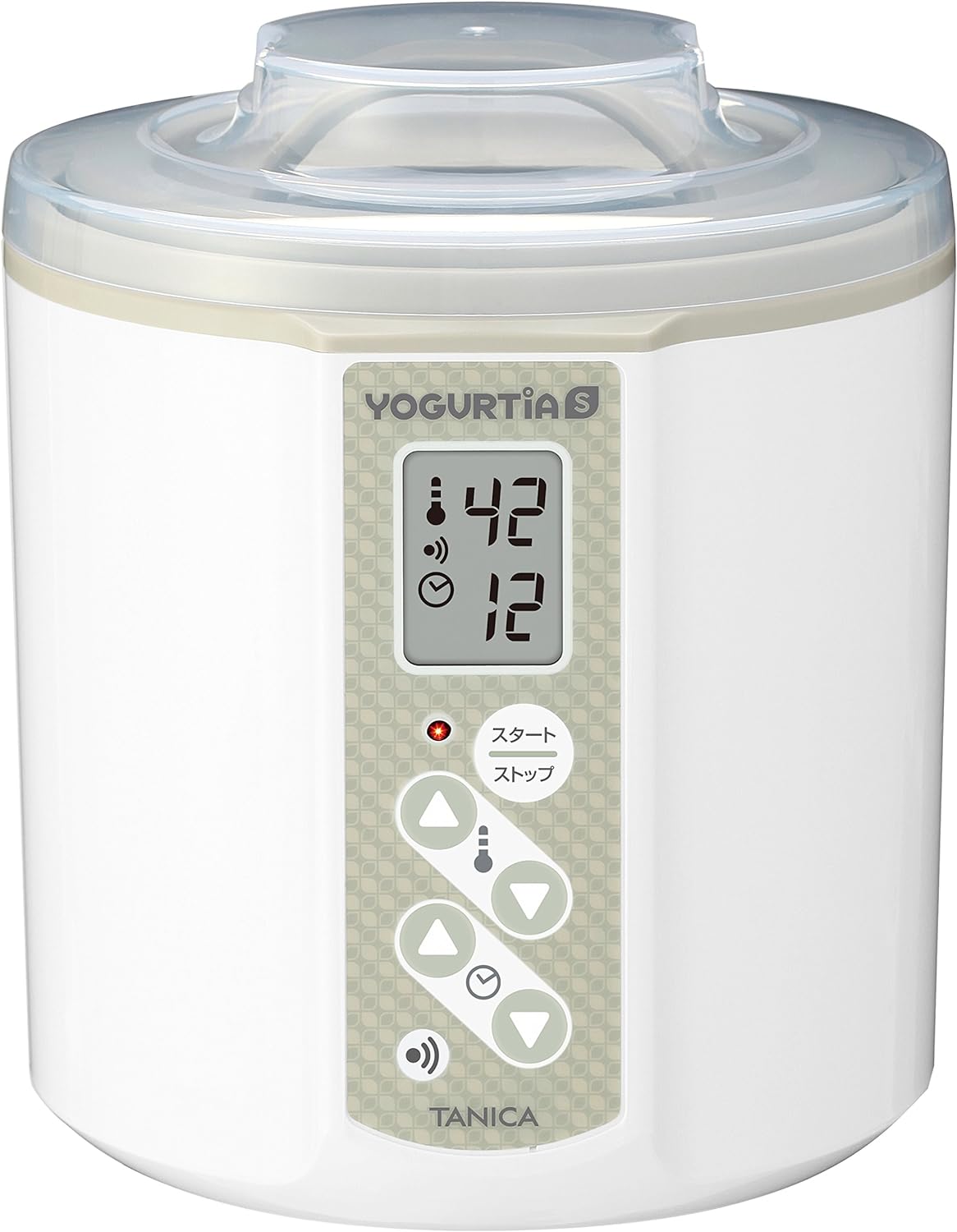 TANICA 温度調節(25～70℃) ・タイマー・ブザー付ヨーグルトメーカー ヨーグルティアS 1200ml YS-01 (ホワイト)