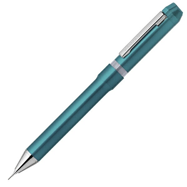 （まとめ買い）回転式多機能ペン シャーボNu 2+S ボール0.5mm+シャープ セルリアンブルー SBS35-CEB [x3]