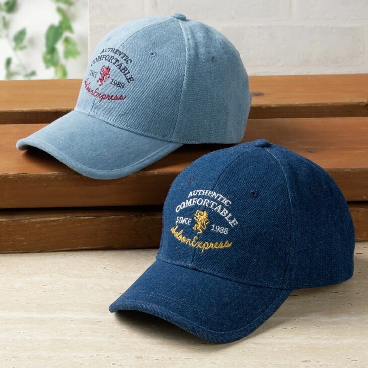 刺しゅう入りデニムキャップ2色組 4,987円