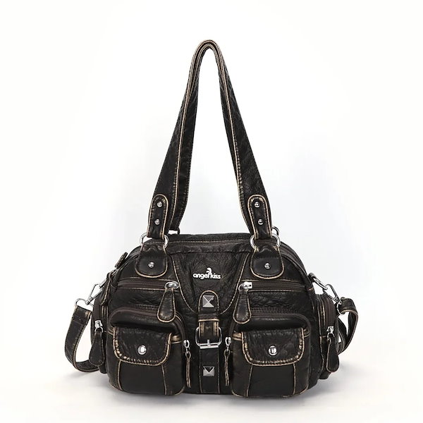 新品未使用　y2k angel kiss ショルダーバッグ　ブラック ANGELKISS バッグファッションハンドバッグショルダーバッグ PU