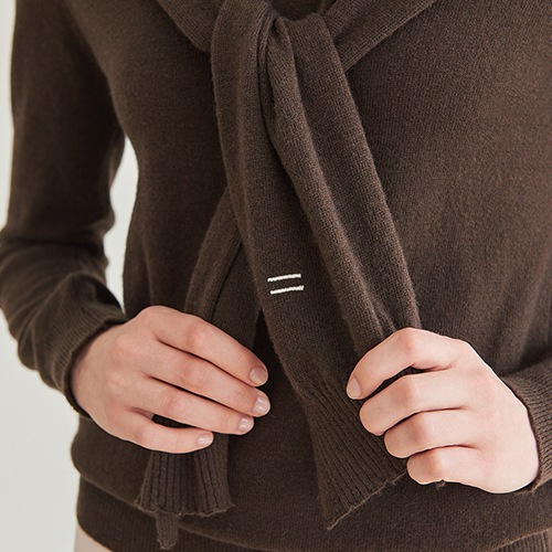 限定SALE!!韓国ファッションlinaturalブランド名ロゴ刻印されていカーディガン模様の多彩なマフラーポンチョ