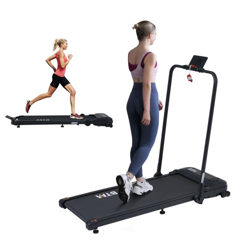 低床設計MAX10km/hの電動トレッドミル薄型シンプルでファッショナブルなダイエット器具有酸素運動静音折りたたみ衝撃吸収