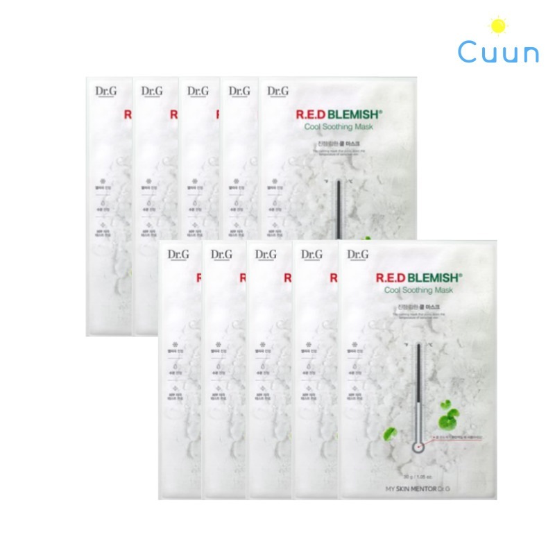[1日1パック][氷マスクパック] ドクターG レッドブレミッシュ クール スージング マスク 10p/乾燥肌 / 敏感肌 / デイリー水分ケア/1日1パック