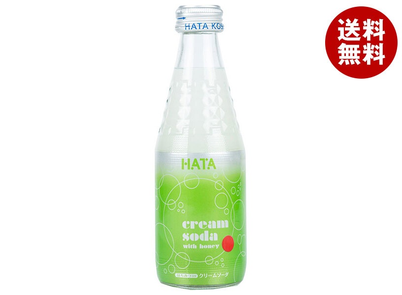 ハタ鉱泉 クリームソーダ 180ml瓶×30本入×(2ケース)