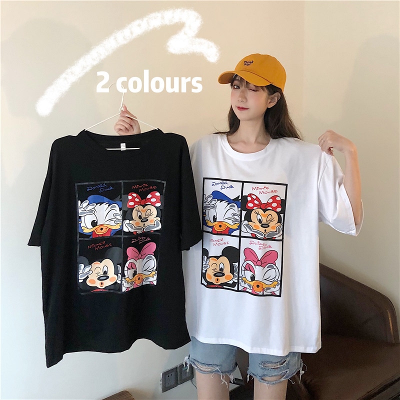 夏の女性の東大門服半袖tシャツinsスーパー火学生夏新しい大きいサイズ緩い半袖tシャツプリントtシャツパロディtシャツ韓国 ゆるtシャツティーシャツレディース韓国ファッション Blog Casaescola Com Br