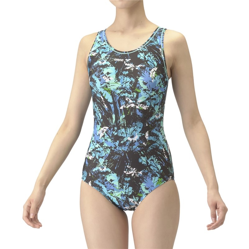 フイツトネスワンピ-ス(Uバツク サ スイエイミズギW フィット (as4fwf20w-bkbl)