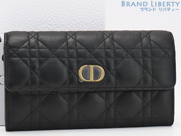 未使用クリスチャンディオールレディディオールカナージュディオールカロOrchidロングウォレットS5039UWHC_M900