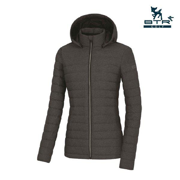 冬の女性用RDS認証ツートンメランジ軽量ダックダウンジャケット