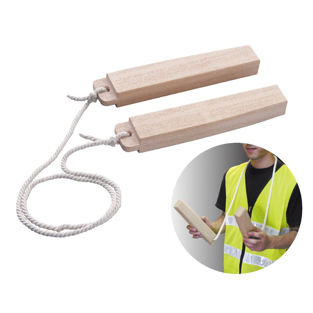 （まとめ買い）拍子木（ひも付） 71232 [x3セット]