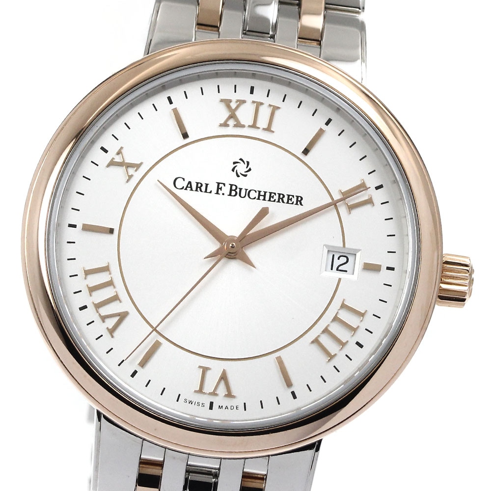 カール F.ブヘラ CARL F.BUCHERER 10314.07 アダマビ デイト 自動巻き メンズ 美品 保証書付き_883842【中古】