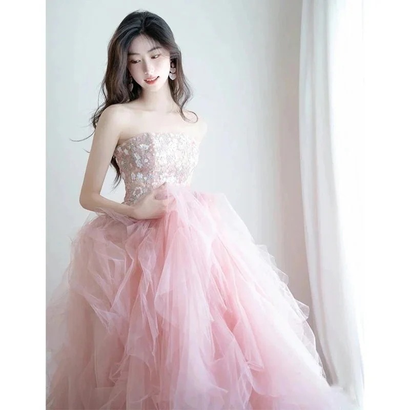 春春冬 ワンピース タキシードガールピンクプリンセススカート ロング 入学式 結婚式 ドレス パーティードレス お呼ばれ 披露宴