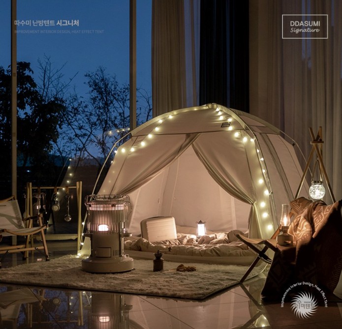 DDASUMI 【シグニチャーQサイズ】 タスミ 暖房テント 室内テント(2-3人用) 4ドア 開放 コットン 洗える コンパクト収納 子供用 防寒 花粉 ハウスダスト対策 省エネ 節電 保湿 10,530円