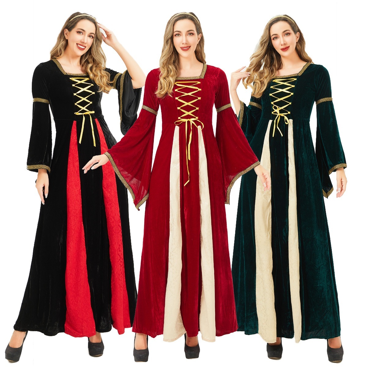 ハロウィンコスチューム レトロ宮殿風 魔女ドレス 中世ルネッサンス ヨーロッパ田園風 パフォーマンスコスチューム