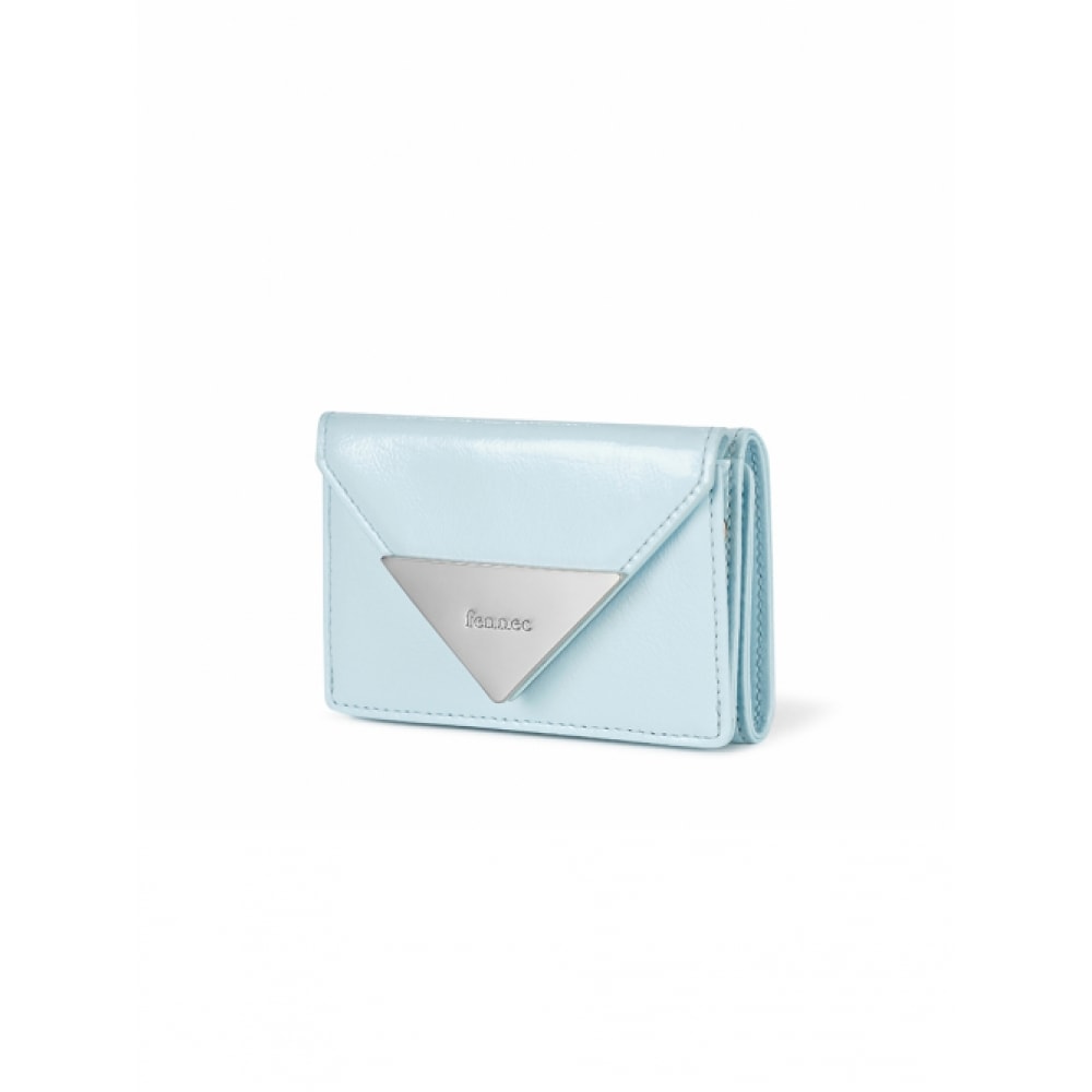 FENNEC クリンクルトライアングルトリプルウォレット D-キャンディブルー