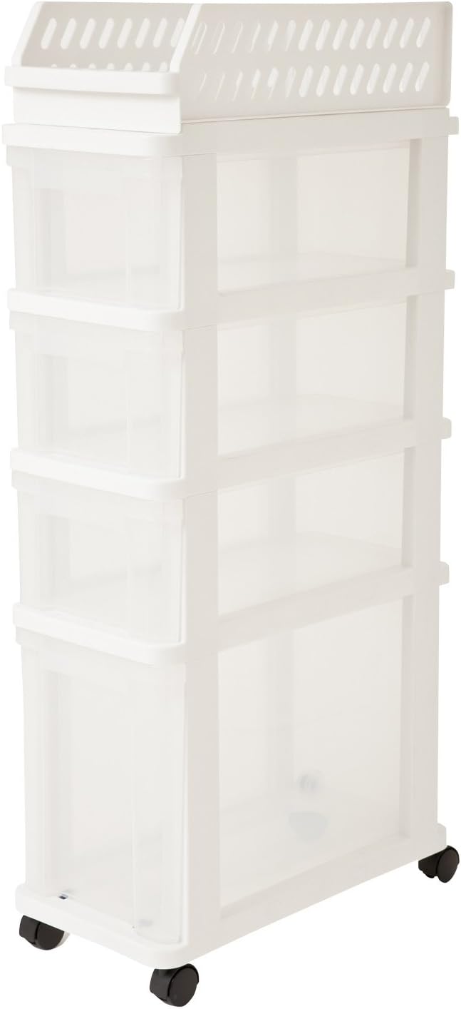 隙間収納4セクションホワイト