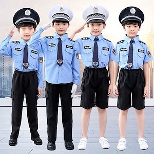 児童警察スーツ特警服交通警官制服男児小公安警官服少女警察演出服