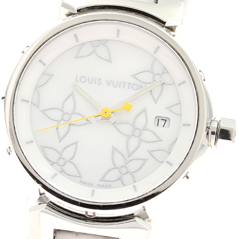 ルイ・ヴィトン LOUIS VUITTON Q121C タンブール デイト クォーツ レディース _942534【中古】