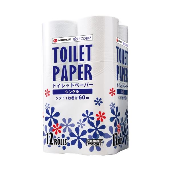 （まとめ） スマートバリュー トイレットペーパーシングル96個N010J-S-8P(×3セット)
