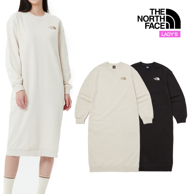 レディース エッセンシャル ワンピース NT7ZP80 ルーズフィット ロゴ ロング ワンピース ひざ下丈 ワンピース