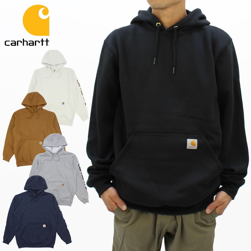 カーハート MIDWEIGHT HOODED LOGO SWEATSHIRT メンズ プルオーバーパーカー US企画 [BB]