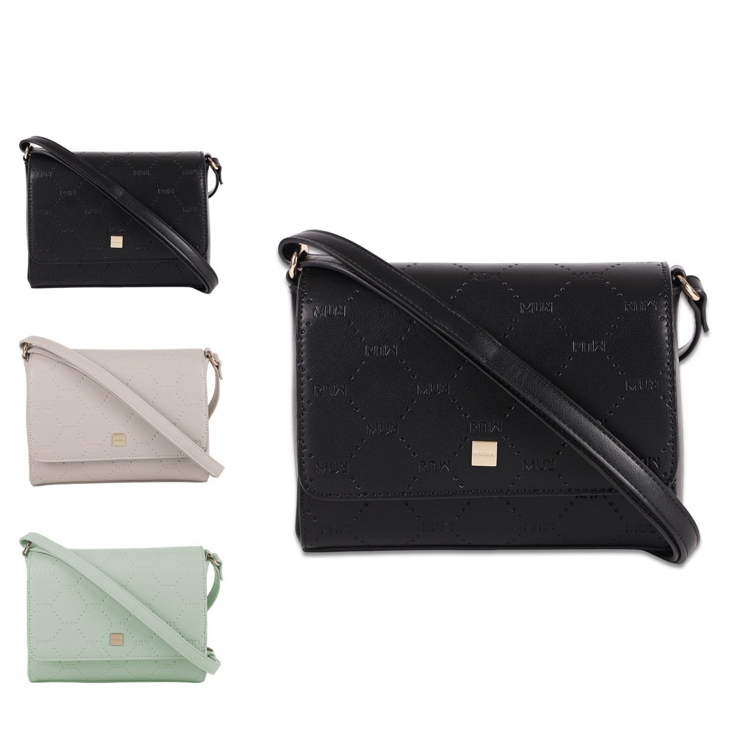 ショルダーバッグ レディース 斜め掛け エンボス加工 MR-B1216