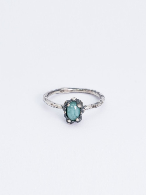 【HARANG】 HR 122R_Antique Gemstone Ring (Milky Aquamarine) 正規品