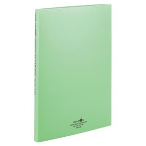 （まとめ） リヒトラブ AQUA DROPs クリヤーブック（クリアブック）（ポケット交換タイプ） A4タテ 30穴 15ポケット付属 背幅18mm 黄緑 N5015-6 1冊 (×20セ.