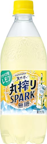 サントリー天然水 丸搾り SPARK 無糖 レモン 果汁炭酸 フルスパ 500ml×24本