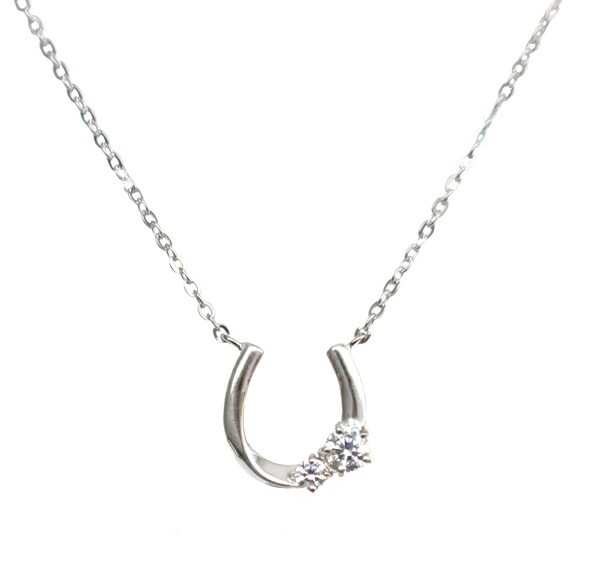 リボン済＆紙袋 4c 正規品 ネックレス 馬蹄モチーフネックレス レディース ペンダント 4度 プレゼント シルバー素材 祝い 喜ばれるギフト