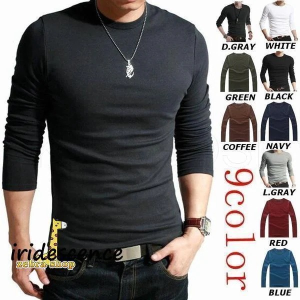 2つ目はサプライズロングTシャツ メンズ 長袖 おしゃれ ブランド 無地 柄 黒 クルーネック ロンT Tシャツ トップス 大きいサイズ 春 秋