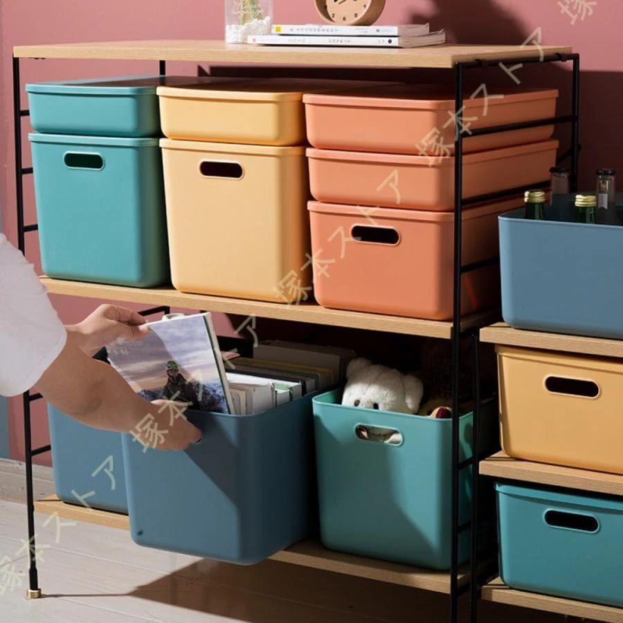 収納ケース ハンドル付き 浴室かご プラスチック 浴室用バスケット 雑貨収納ボックス 化粧品 多機能 収納ボックス キッチン 洗濯カゴ おもちゃ入れ タオル