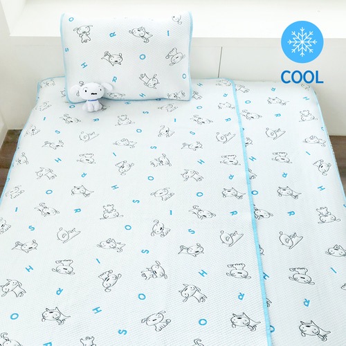 クレヨンしんちゃん シロ 敷きパッド 110x200cm 涼しい クーリング生地