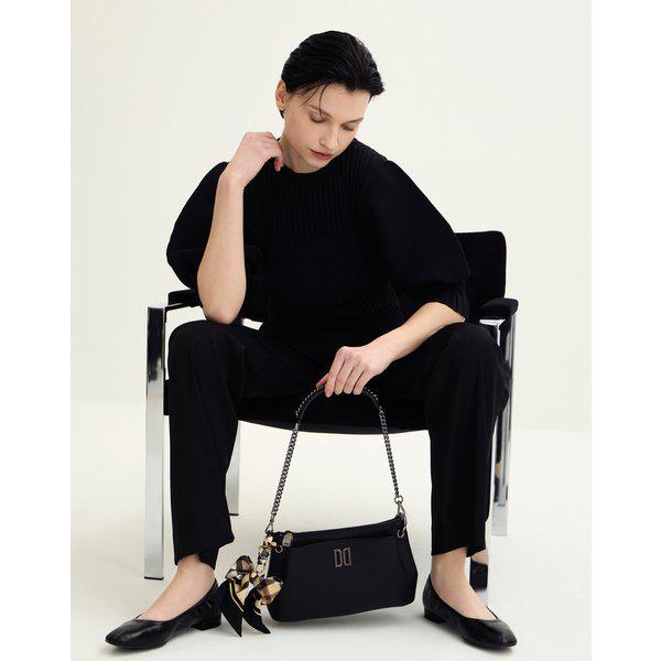 [26SS] [ヒルトン] ブラックアンティークDD飾りレザーショルダーバッグ S DCBA6E345BK