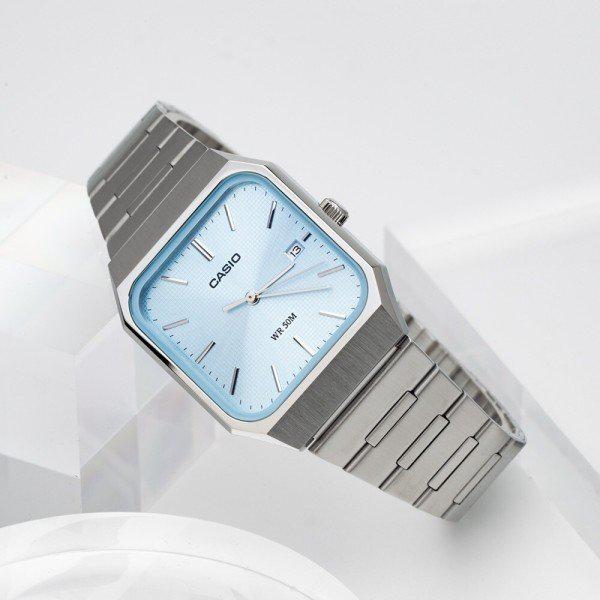 MTP-B185D-2A2 クラシック スクエア メタル メンズ 腕時計 ギフト