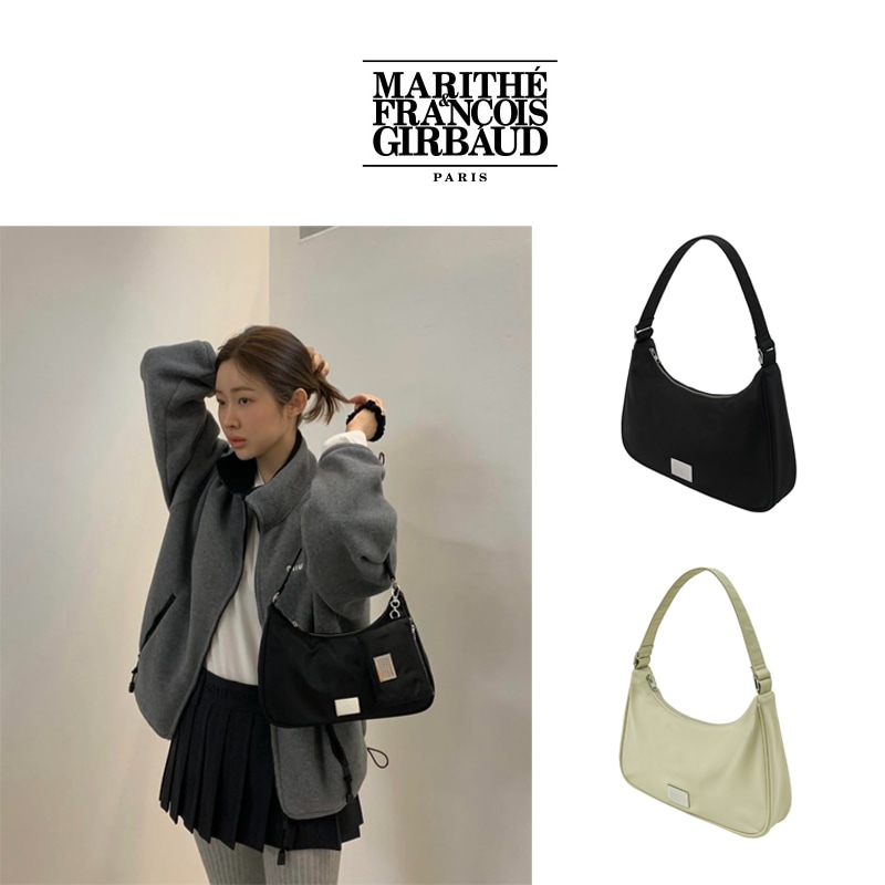 マリテフランソワジルボーホーボーバッグ marithe francois girbaud classic logo hobo bag