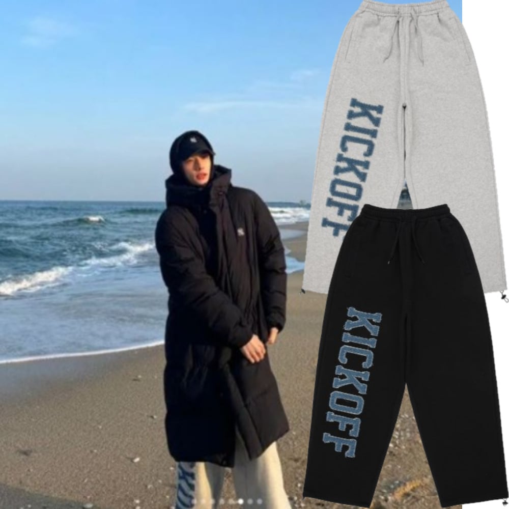 StrayKidsヒョンジン着用/Denim Patch Sweatpants /ユニセックス
