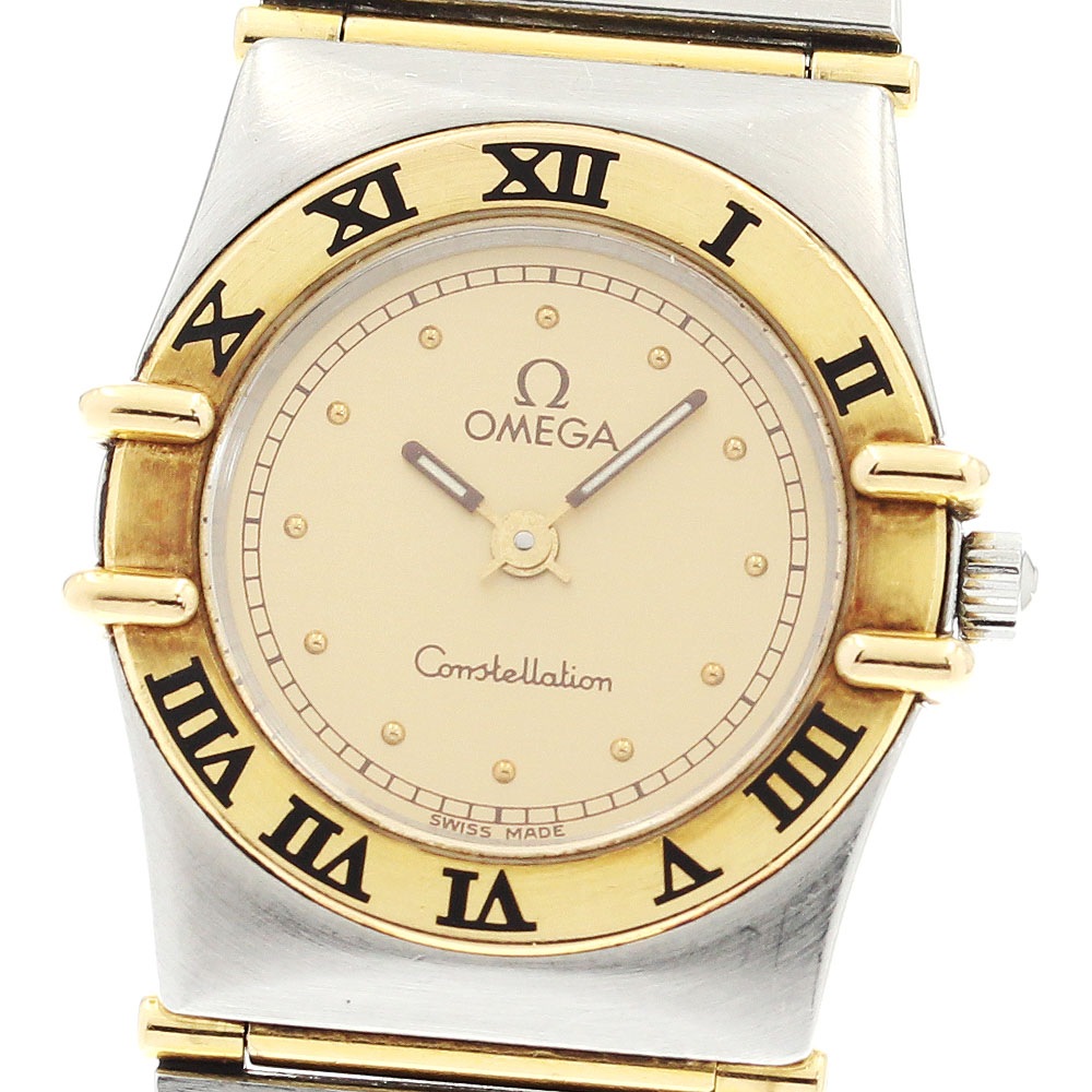 オメガ OMEGA コンステレーション YGベゼル フルバー クォーツ レディース _900596【中古】
