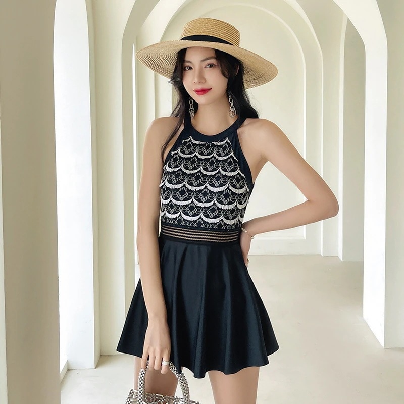 【SW.上品】 一体式 レースカバー ワンピース水着 温泉 カップ付き レース 水着 体型カバー ビキニ 12 水陸両用 ラッシュガード 体型カバー 日焼け止め メガ割30%までに制限 4,857円