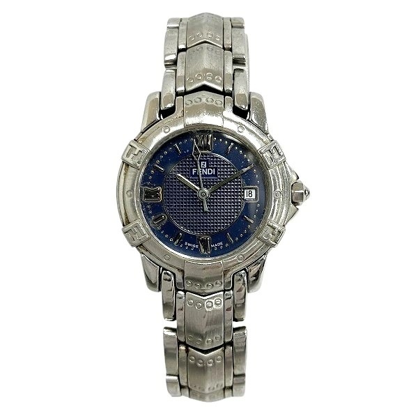フェンディ FENDI 3500L ネイビー文字盤 クォーツ 腕時計 レディース【中古】